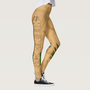 Leggings Tótem de Tiki del dinosaurio