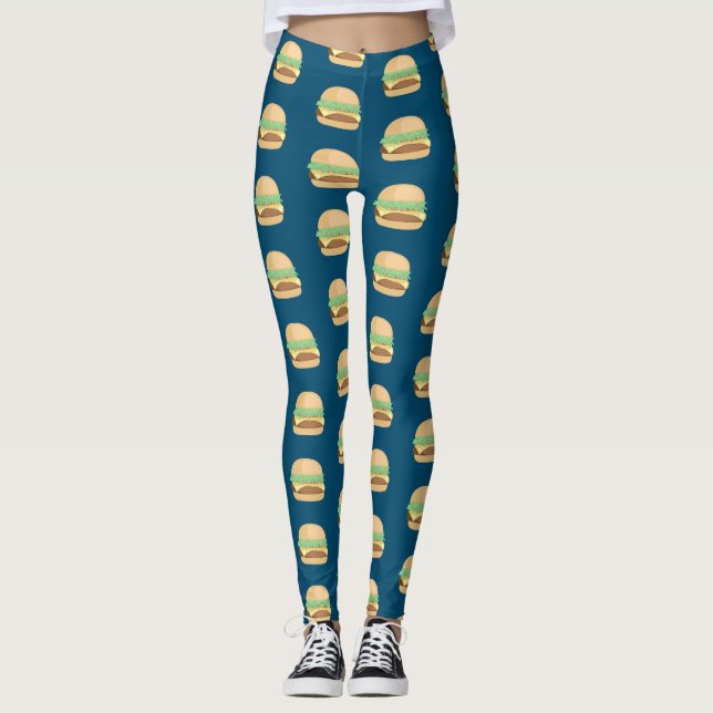 Leggings Trabajando con las hamburguesas (Anverso)