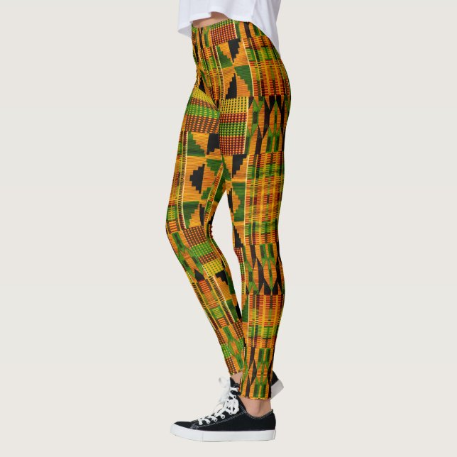 Leggings Tradición africana tribal Kente (Izquierda)
