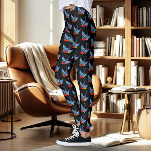 Leggings Tragar el tatuaje azul rojo