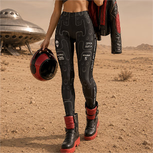 Leggings Traje de astronauta negro para exploración espacia