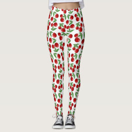 Leggings Trama de cerezas rojas por todas partes