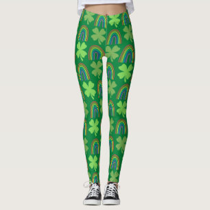 Leggings Trama de cuatro hojas con arcos de lluvia