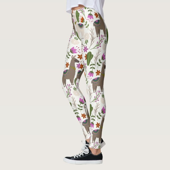 Leggings Trama floral de cactus de Alpaca (Izquierda)
