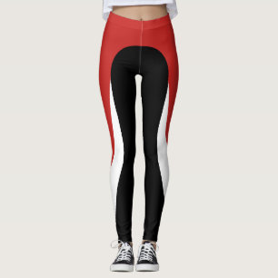 Leggings Trama rojo/blanco/negro