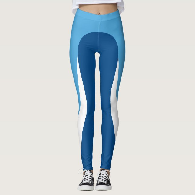 Leggings Tramas azul/blanco/azul (Anverso)
