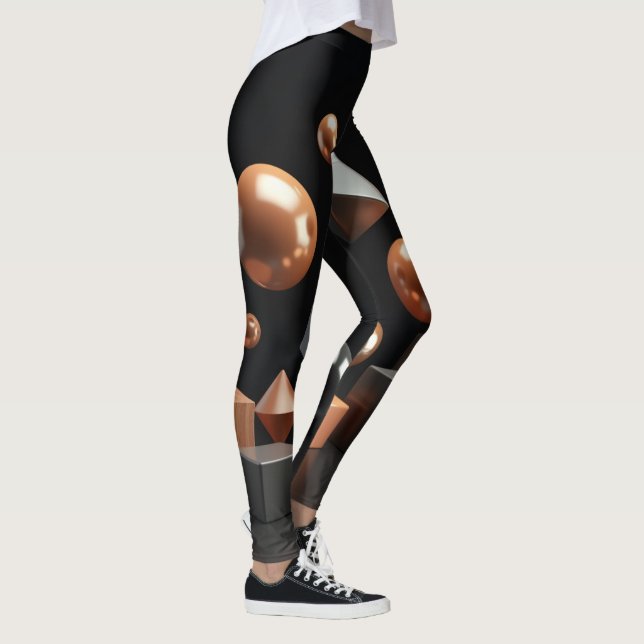 Leggings Tramas de patrón 3D (Derecha)