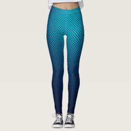 Leggings Tramas de patrón de fibra de carbono azul