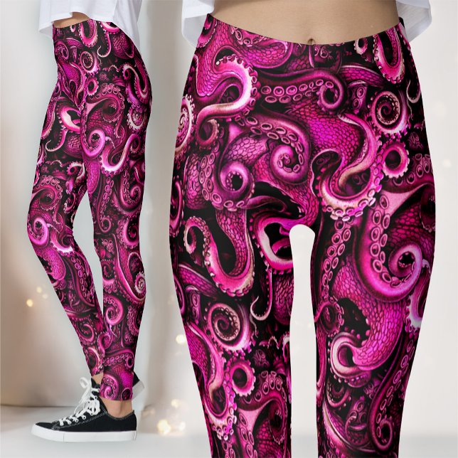 Leggings Trámites de pulpo rosado Steampunk (Subido por el creador)