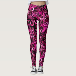 Leggings Trámites de pulpo rosado Steampunk