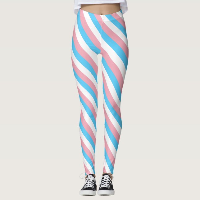 Leggings Transgender colors diagonal lines  (Anverso)