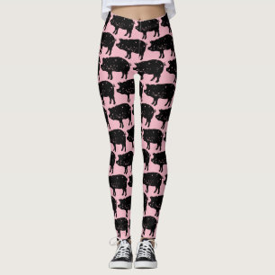 Leggings Traseros de cerdos rosados