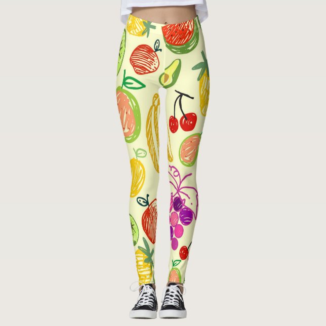 Leggings Traseros de frutas mixtas (Anverso)