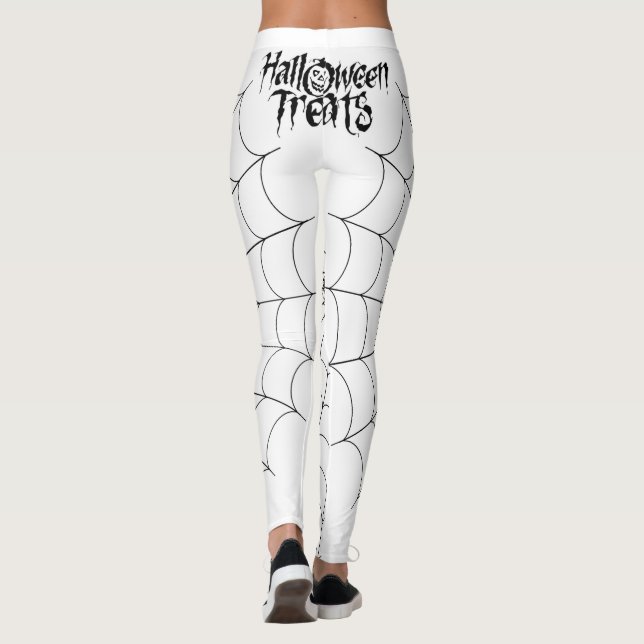 Leggings Tratamientos de Halloween, arañas y web (Reverso)