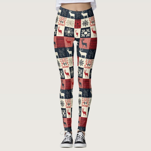 Leggings Trayectoria de punto de Isla Justa | Resto de vaca (Anverso)