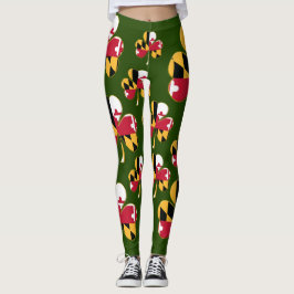 Leggings Trébol de la bandera de Maryland