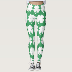 Leggings Trébol de la suerte de cuatro hojas día de San Pat