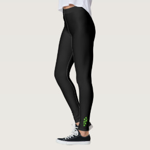 Leggings Tréboles: Colección de arte negra simple del