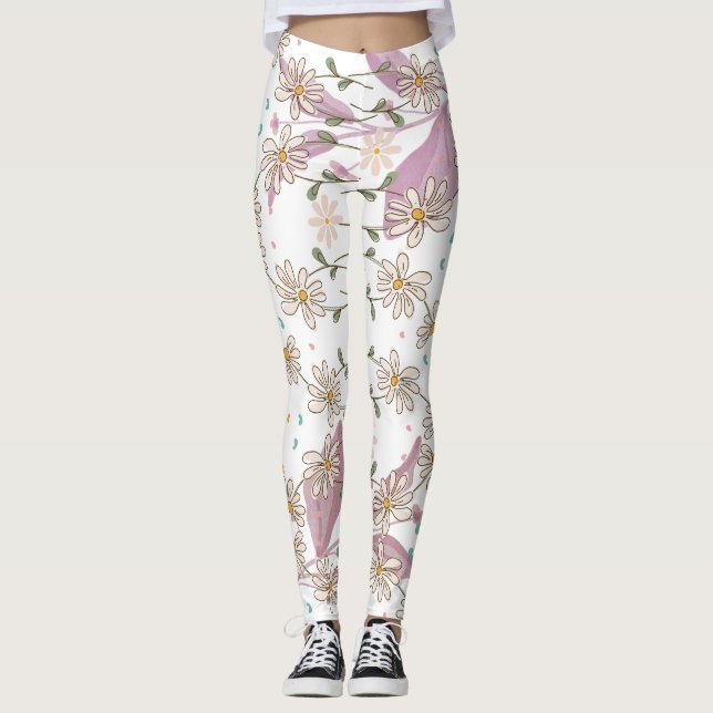 Leggings Trendy Flowers Design (Anverso)
