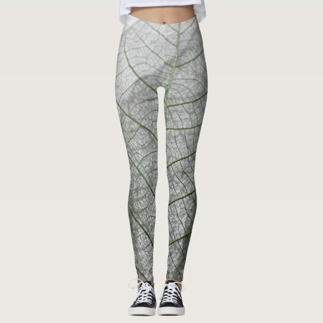 Leggings Tres esqueletos de hojas (Anverso)