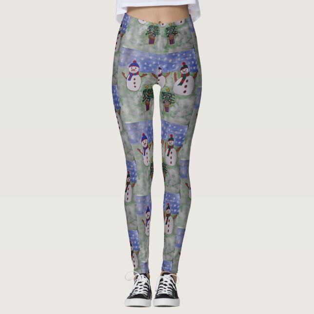 Leggings Tres Navidades Snowmen (Anverso)