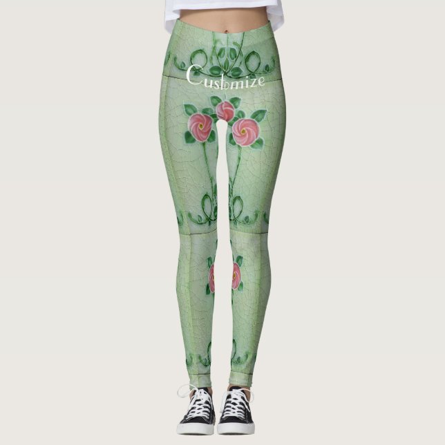 Leggings Tres rosas rosadas Thunder_Cove (Anverso)