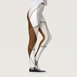 Leggings Triángulo beige inclinado con sombra, estilo liso