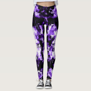 Leggings Triángulo brillante violeta ultra violeta que elec