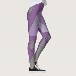 Leggings Triángulo de patrón geométrico superior a Grado pú