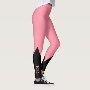 Leggings Triángulo negro Inicial Piernas rosadas de sal
