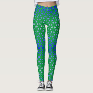 Leggings Triángulo.Pattern.shade.blue.01 BG verde