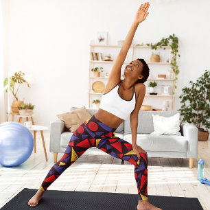 Leggings Triángulos a rayas de moda