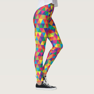 Leggings Triángulos brillantes profundos - modelo abstracto