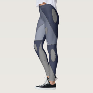 Leggings Triángulos de patrón geométrico Ovala Funny Gris A