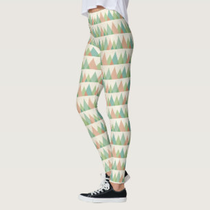 Leggings Triángulos del trullo y del coral del paso el d