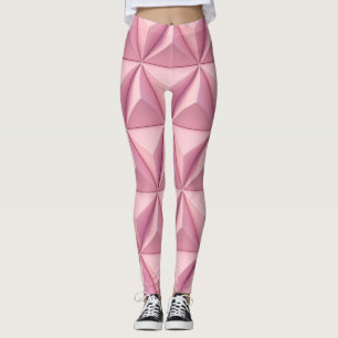 Leggings Triángulos geométricos 3D: fondo minimalista.
