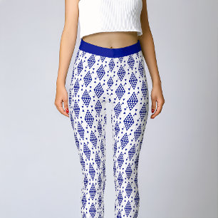 Leggings Triángulos geométricos azules