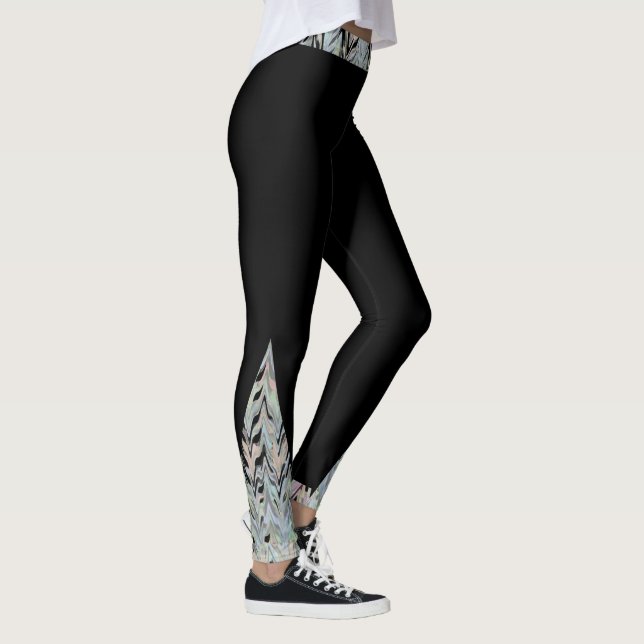 Leggings Triángulos Herringbone - negro (Derecha)