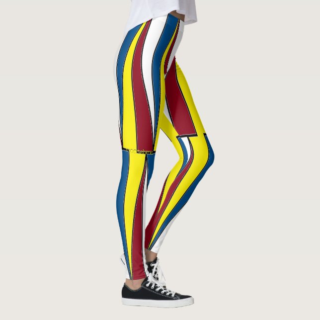 Leggings Triángulos Rojo Amarillo Azul (Derecha)