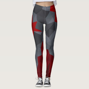 Leggings Triángulos rojos dispuestos al azar.