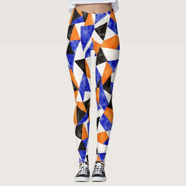 Leggings Triángulos, Rombuses, Trapezoides Patrón sin Marge (Anverso)