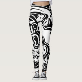 Leggings Tribal blanco y negro