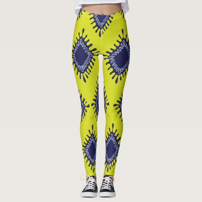 Leggings Tribal Ikat: Diseño Moderno. (Anverso)