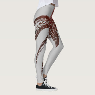 LEGGINGS TRIBAL POLINESIANO DE OCTOPUS