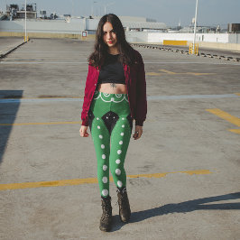 Leggings Tribal ritual verde