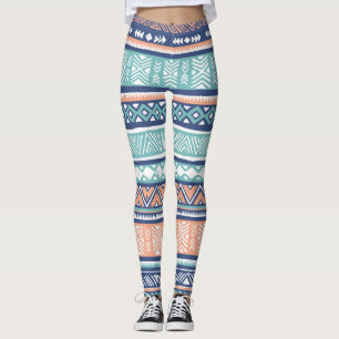 Leggings Tribual Pastel Navajo: patrón sin costuras.