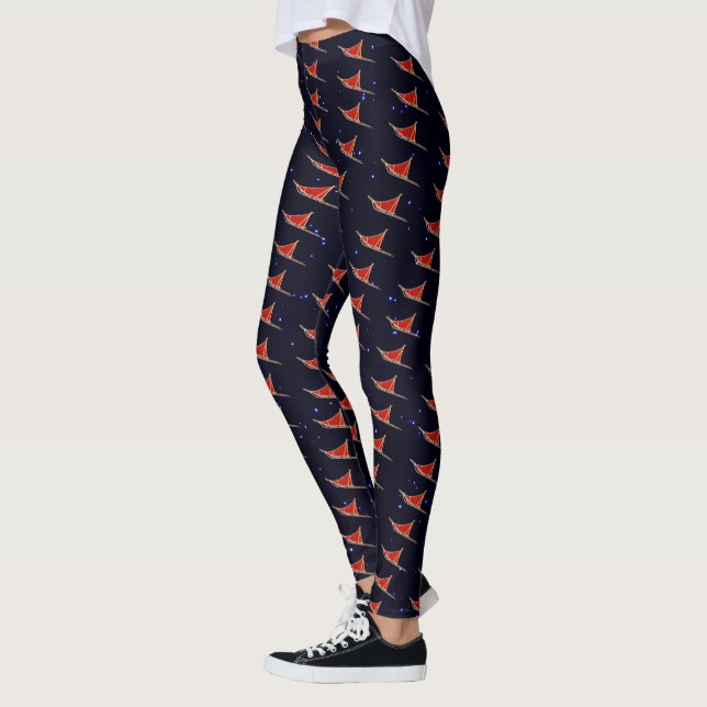 Leggings Trineo de Perros Sobre Estrellas (Izquierda)