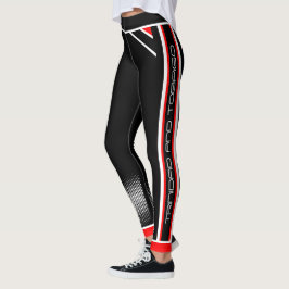 Leggings Trinidad y Tobago sobre (blanco rojo negro)