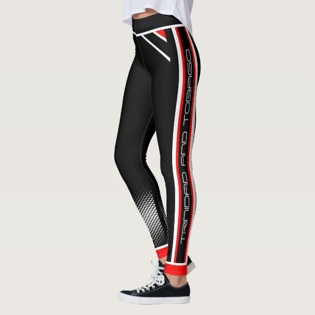 Leggings Trinidad y Tobago sobre (blanco rojo negro) (Izquierda)