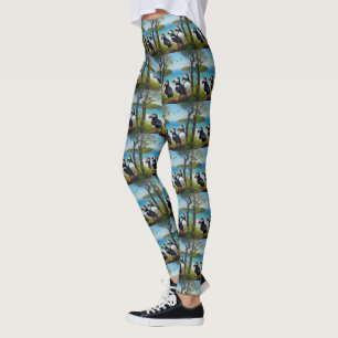 Leggings Trío costero: Tres ataúdes en la playa con aceites